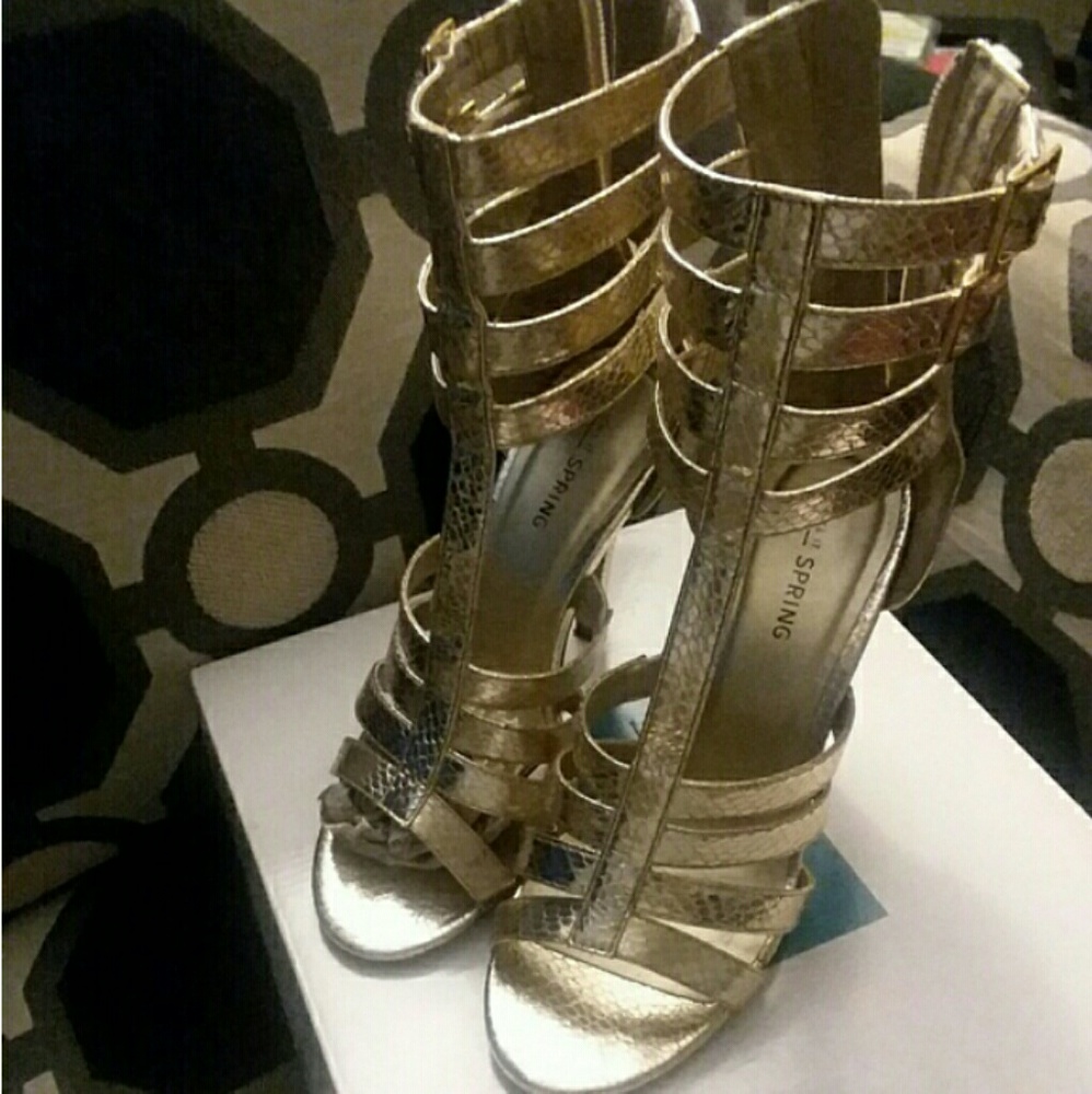 Gold gladiator sandal